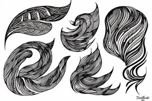 Sabah brushstroke design tattoo idea