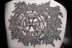 Sword and edelweiss tattoo idea