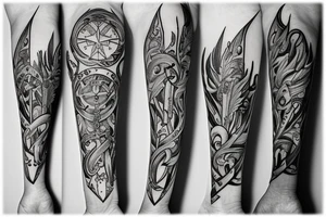 Sword and edelweiss tattoo idea