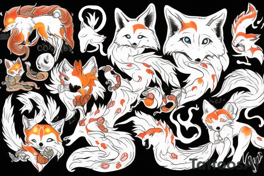 one with kitsune tattoo idea