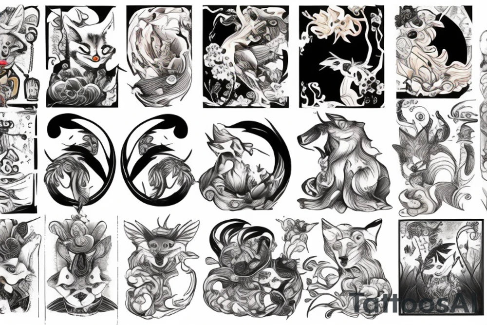 one with kitsune tattoo idea