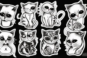 horror cat tattoo idea