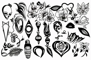 female with gag ball tattoo idea