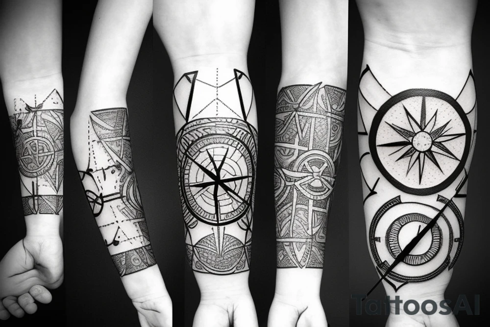 nordic compass tattoo idea