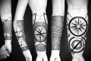 nordic compass tattoo idea