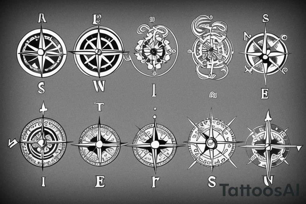 nordic compass tattoo idea