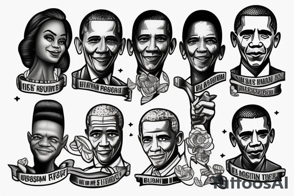 Mount rushmore but with obama tattoo idea