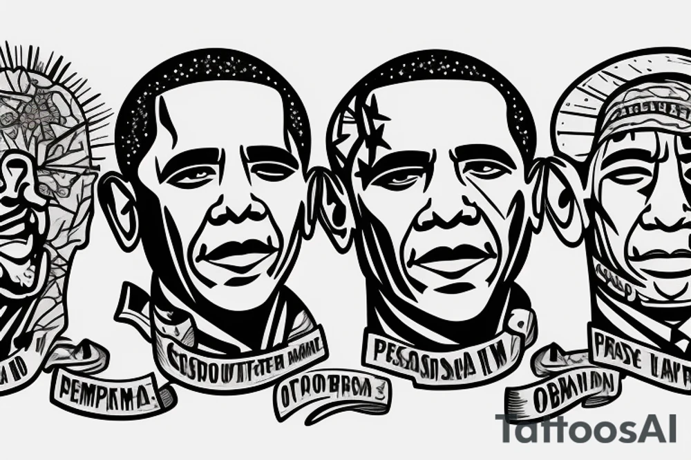 Mount rushmore but with obama tattoo idea