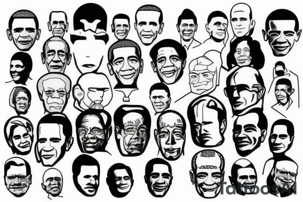 Mount rushmore but with obama tattoo idea