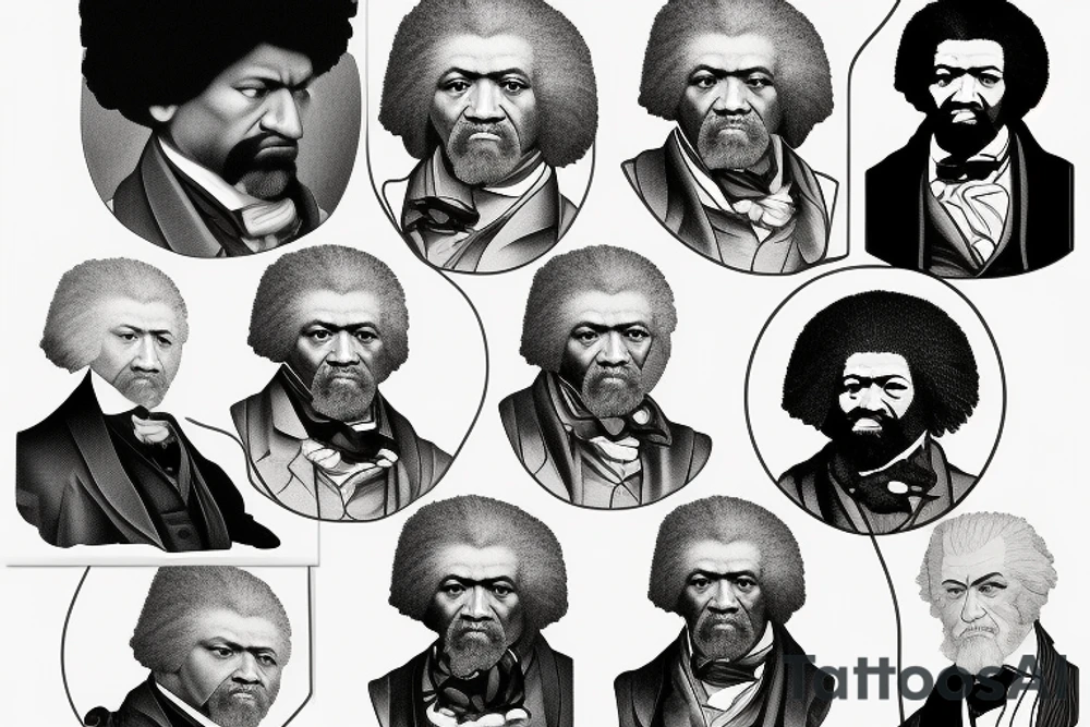 Frederick douglass portrait tattoo idea