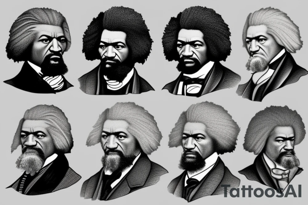 Frederick douglass portrait tattoo idea