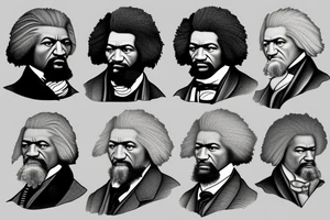 Frederick douglass portrait tattoo idea