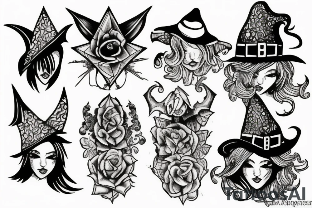 Witchy window tattoo idea