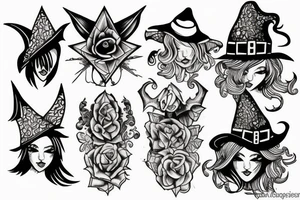 Witchy window tattoo idea