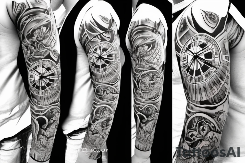 Crab clock tattoo idea