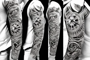 Crab clock tattoo idea