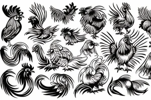 rooster head tattoo idea