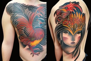 rooster head tattoo idea