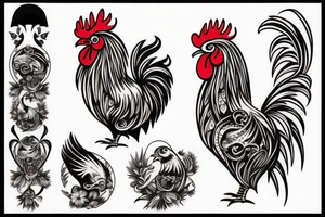 rooster head tattoo idea