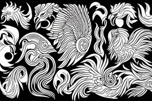 rooster head tattoo idea