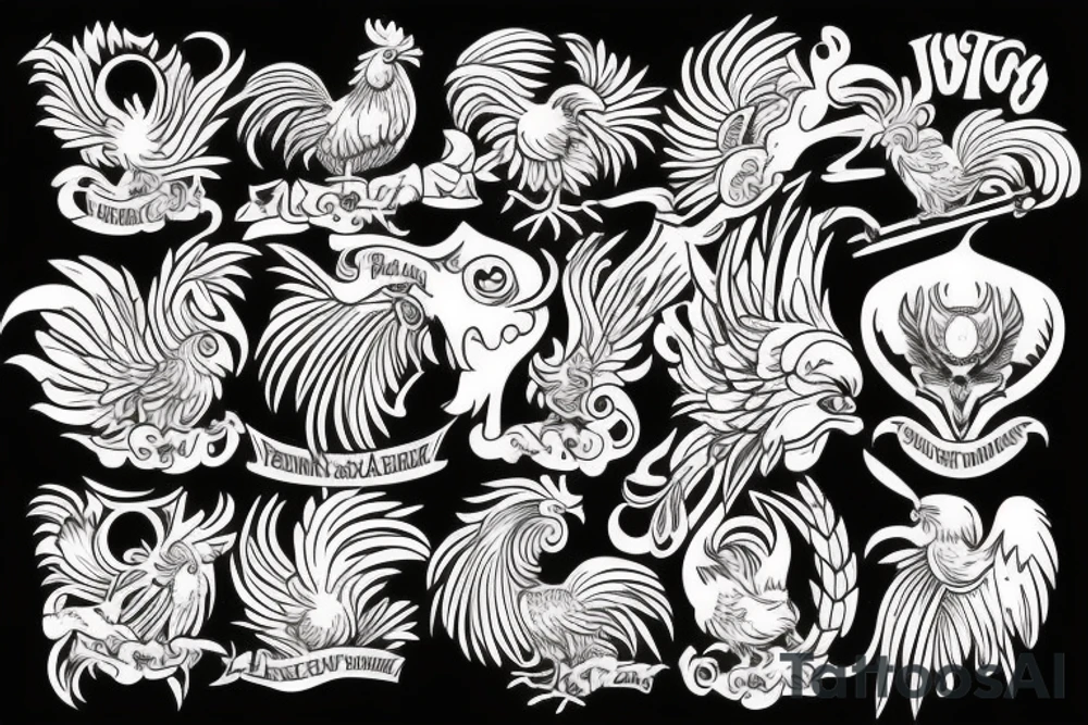 rooster head tattoo idea