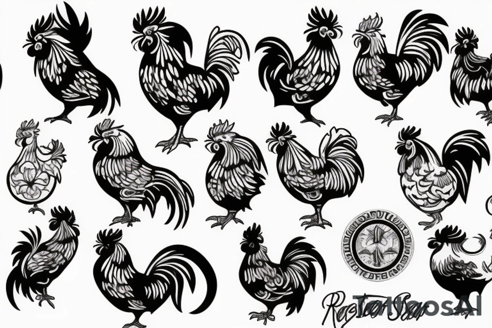 rooster head tattoo idea
