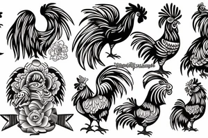 rooster head tattoo idea