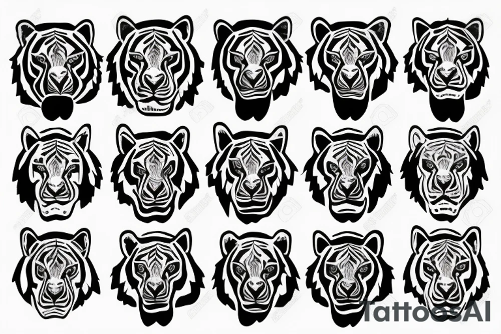 Tiger and human tattoo idea