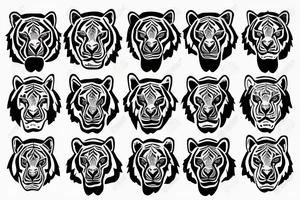 Tiger and human tattoo idea