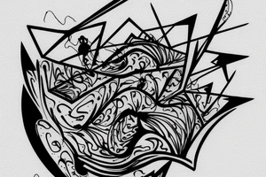 A soundwave made up of a series of peaks and valleys 
with the words "peaking together" written in a stylish, cursive font underneath. tattoo idea