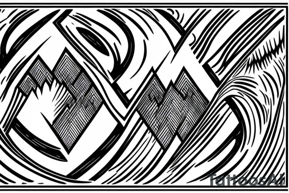A soundwave made up of a series of peaks and valleys 
with the words "peaking together" written in a stylish, cursive font underneath. tattoo idea