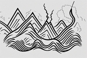A soundwave made up of a series of peaks and valleys 
with the words "peaking together" written in a stylish, cursive font underneath. tattoo idea