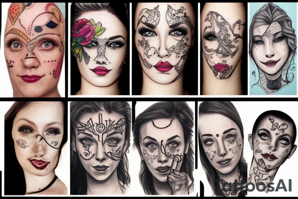 human portrait tattoo idea