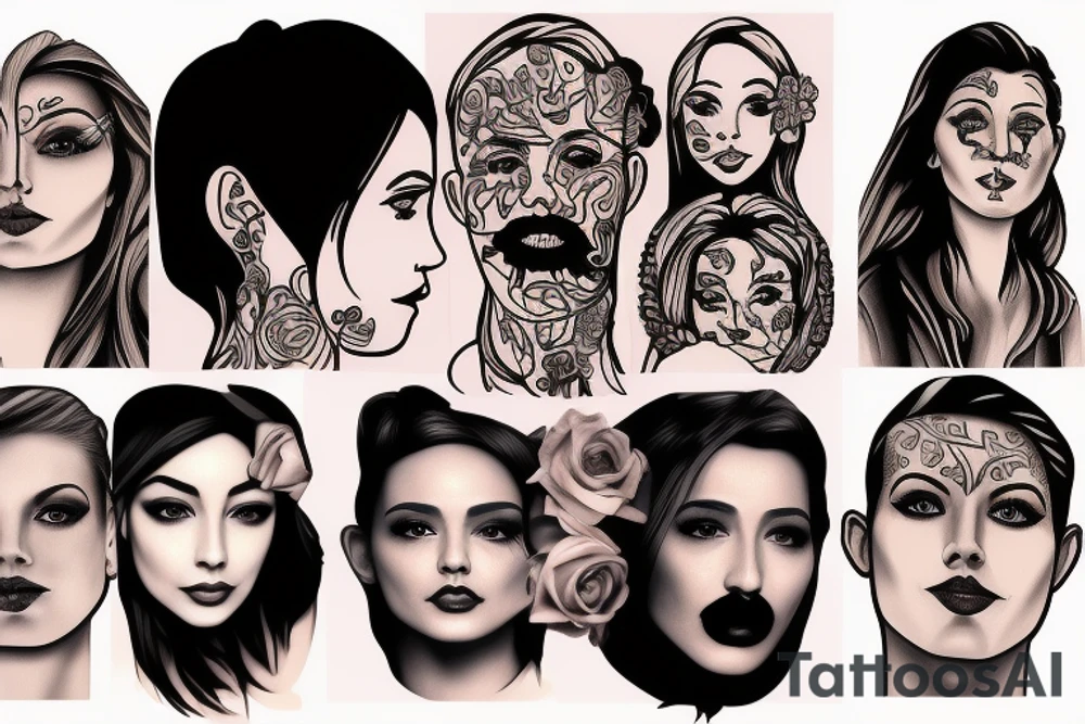 human portrait tattoo idea