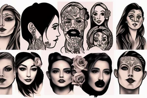 human portrait tattoo idea