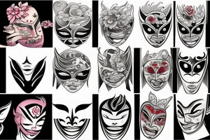 drama mask tattoo idea