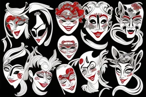 drama mask tattoo idea