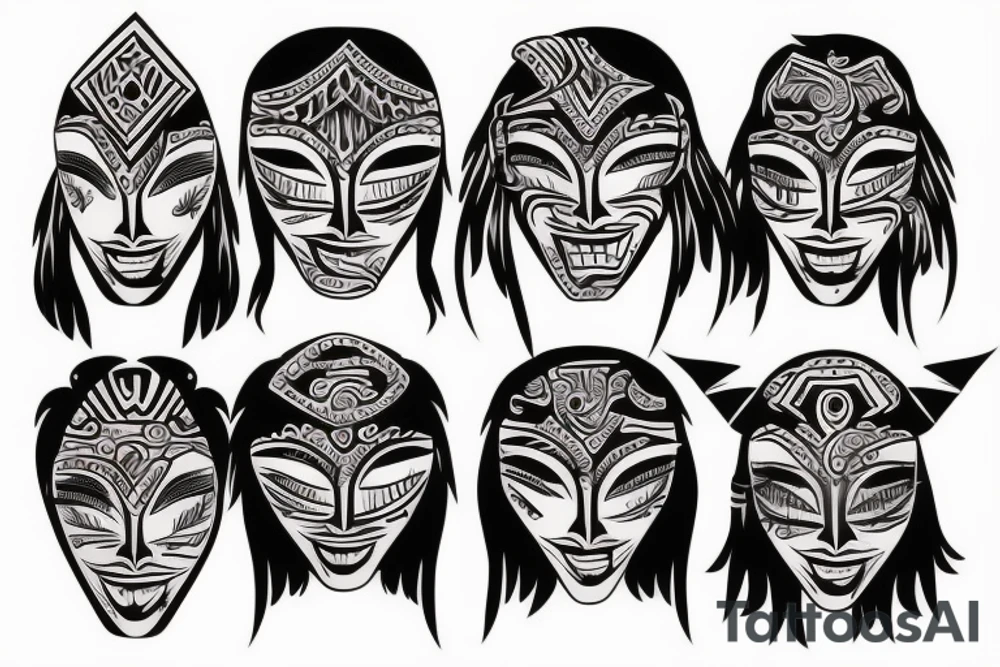 drama mask tattoo idea