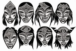 drama mask tattoo idea