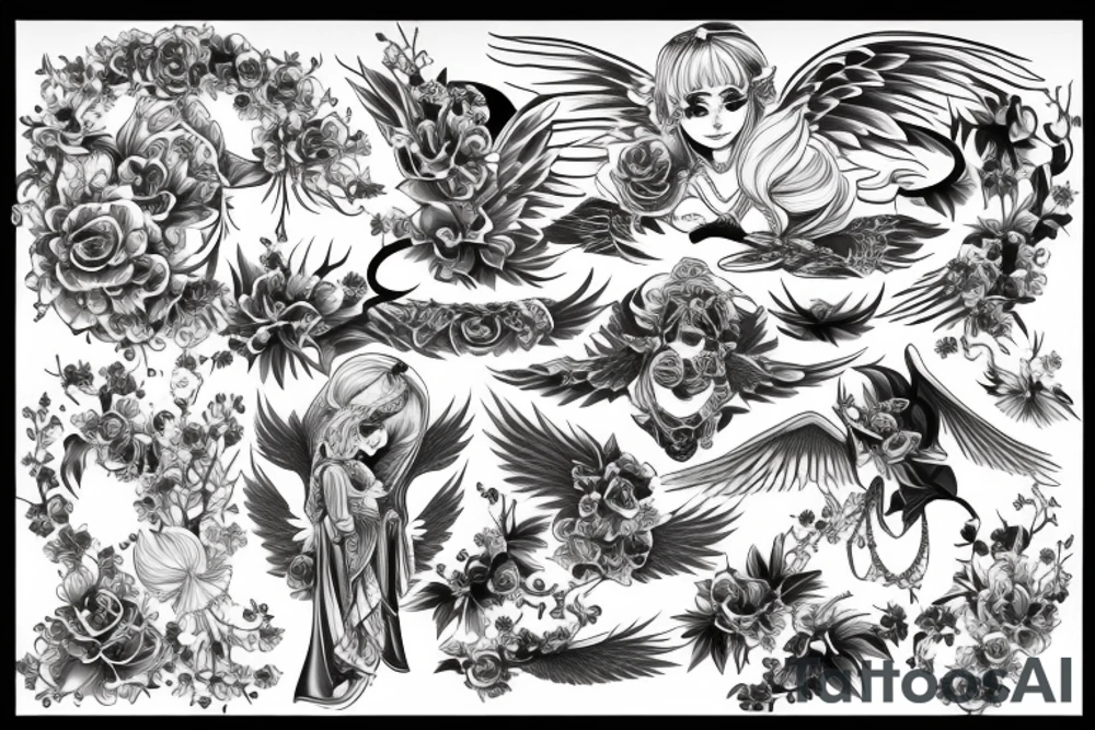 angel tattoo idea