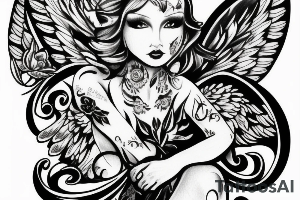 216 with an Angel tattoo idea