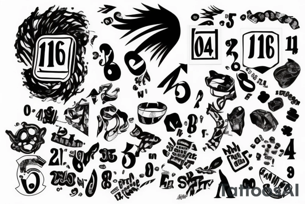 216 the number tattoo idea