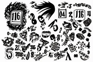 216 the number tattoo idea