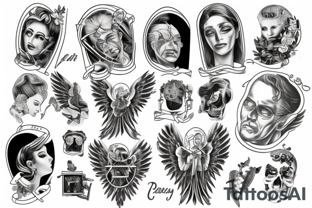 Father angel tattoo idea