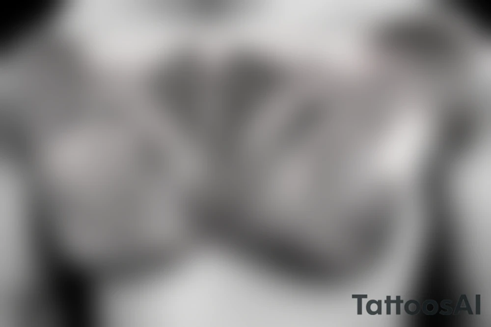 heagonal windows to underlying bone and muscle on chest, over heart tattoo idea