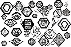 hexagon grid tattoo idea