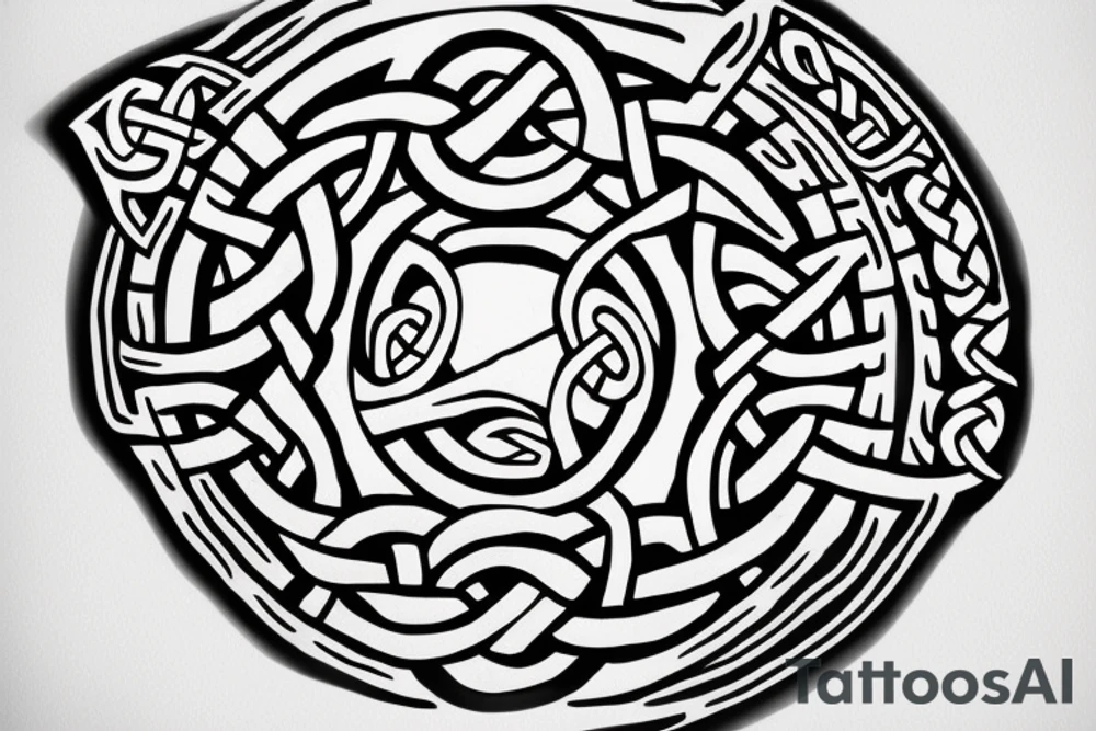 a Celtic shield knot tattoo idea