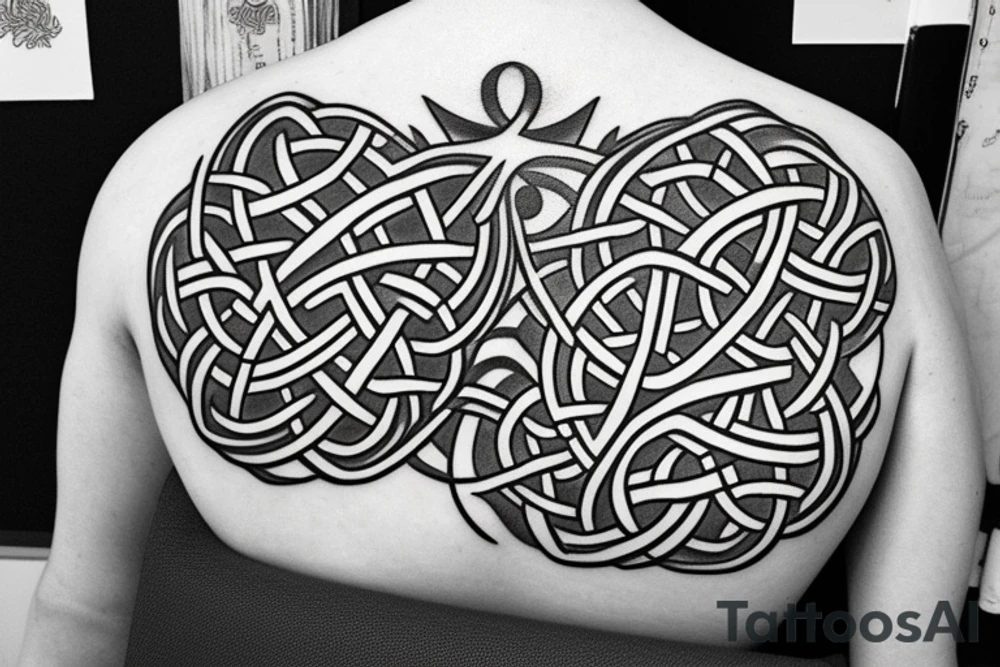 a Celtic shield knot tattoo idea