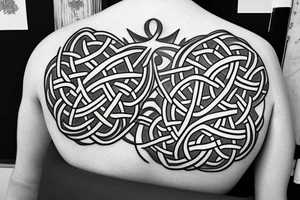 a Celtic shield knot tattoo idea