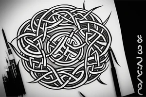 a Celtic shield knot tattoo idea